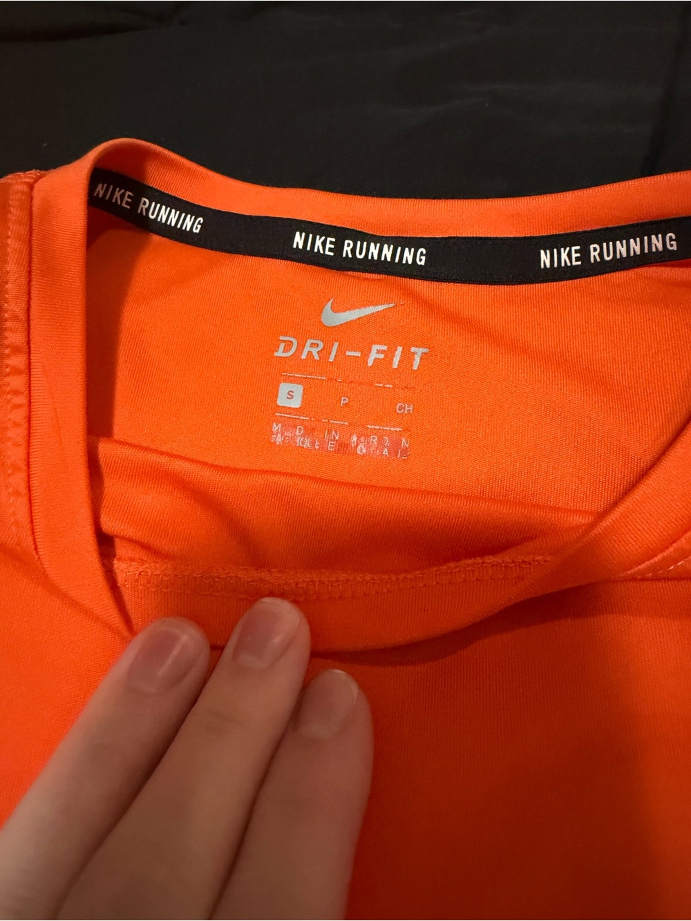Nike Orange Long Sleeve Top with Black & Orange Trim Shorts - Picture 4 of 5